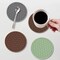 Brown Silicone Coasters 6 Packs with Holder, Heat Resistant & Waterproof Cup Mats, 4 Inches Non-Slip Decorative Coster Set for Home, Office, Kitchen, Coffee Bar Table